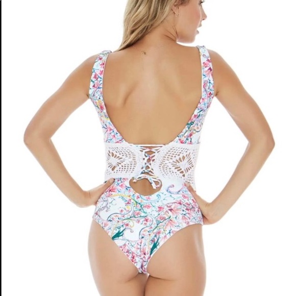 NWT l*space Samantha One piece Swimsuit, Size US 12, Made in USA - Picture 3 of 7